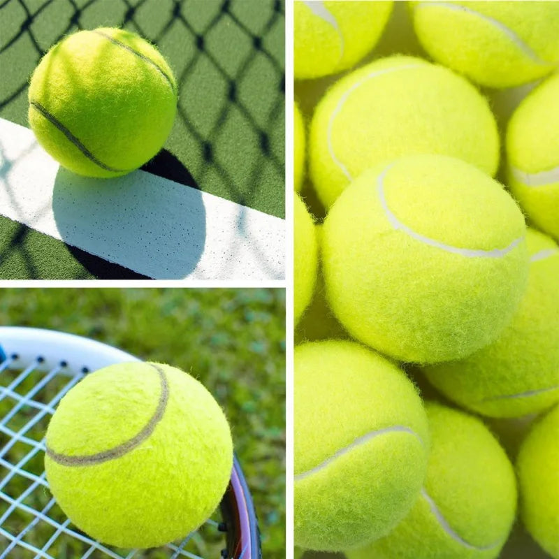 3pcs Professional Rubber Tennis Ball High Resilience Tennis Practice Ball for School Club Competition Training Exercises