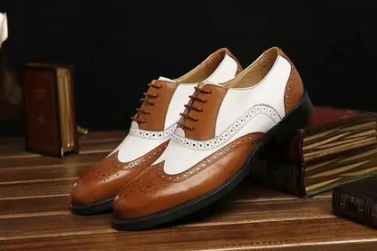 Men's Plus Size Lace Up Dress Shoes Point Toe Business Formal Wedding