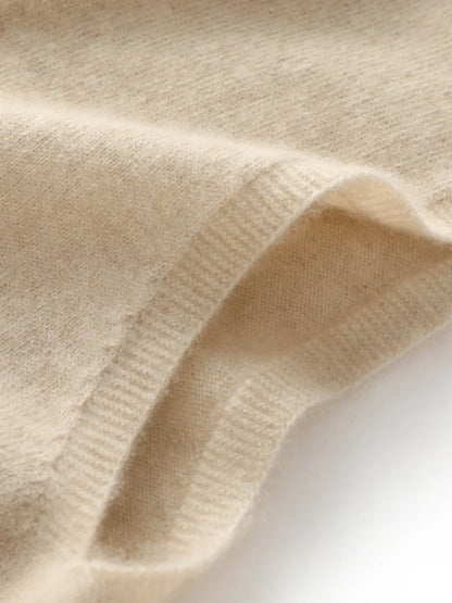 Women Sleeveless 100 Percent Merino Wool Turtleneck Vest Knitwear