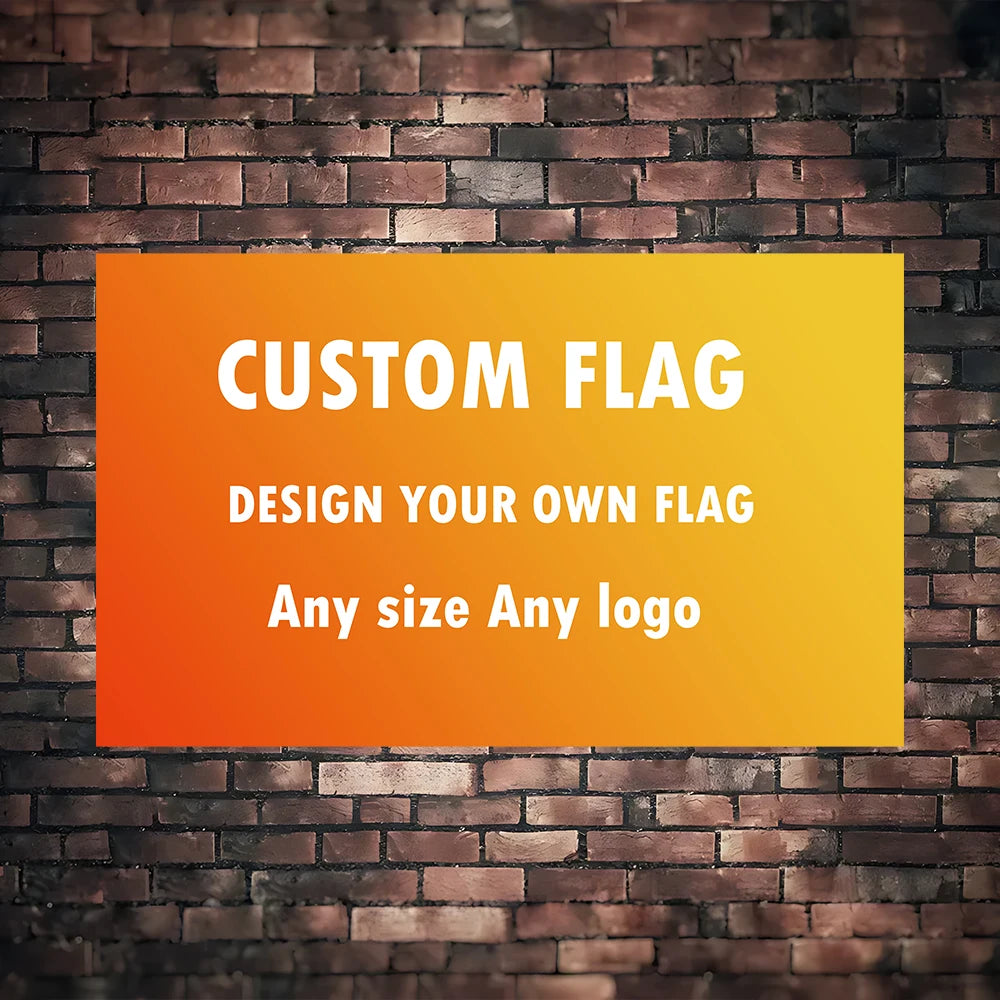 4 Sizes Professional Custom Car Motorcycle Team or Conpany Logo Flag Polyester Printed Decoration Banner Tapestry