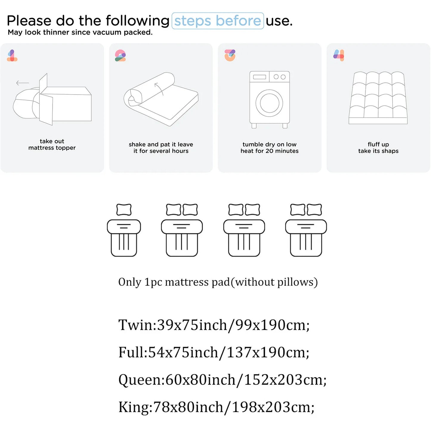 Japanese Futon Floor Mattress, 3" Thicken Foldable Mattress Topper, Ideal for Comfort and Support, Floor Lounger Pillow Bed Sofa