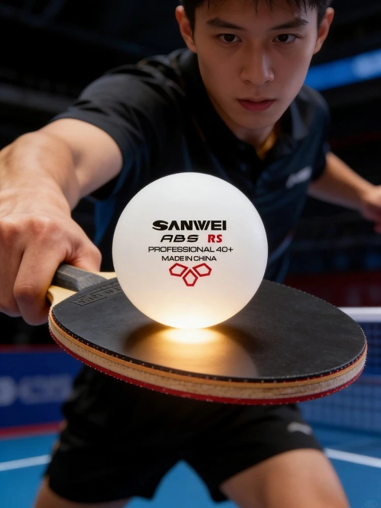 Original SANWEI ABS New Material 40+ Table Tennis Balls 50/100PCS Professional Ping Pong Balls For Training Table Tennis Balls