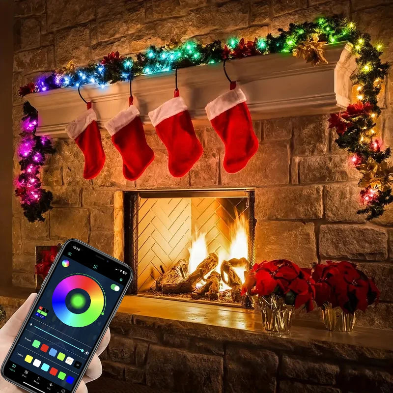 Bluetooth App Controlled LED Curtain Lights with Music Mode