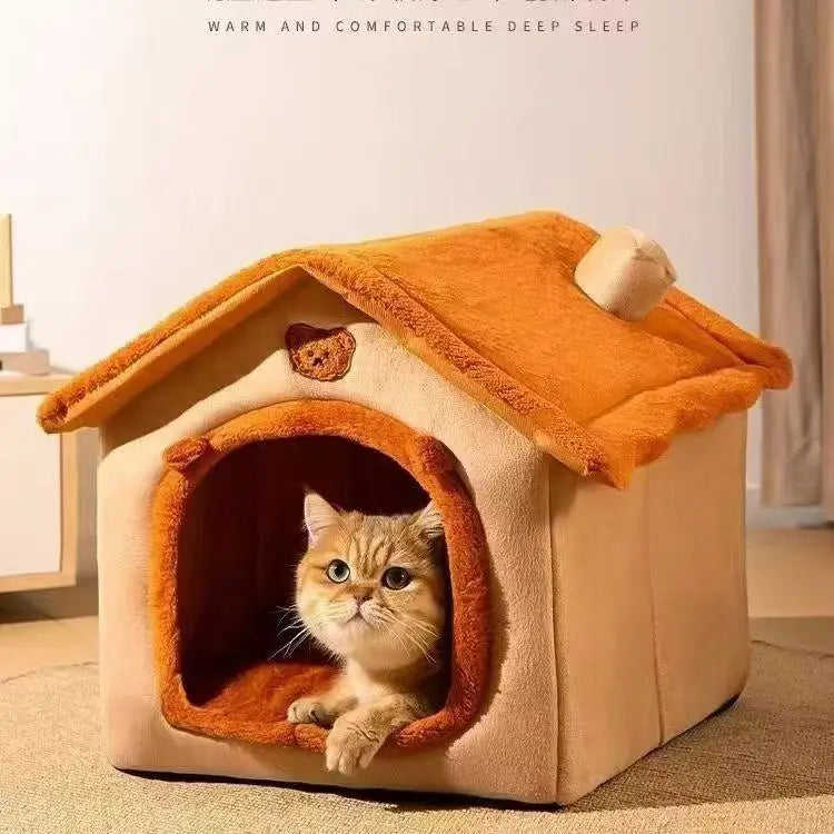 Cozy Pet House Bed – Removable & Easy to Clean
