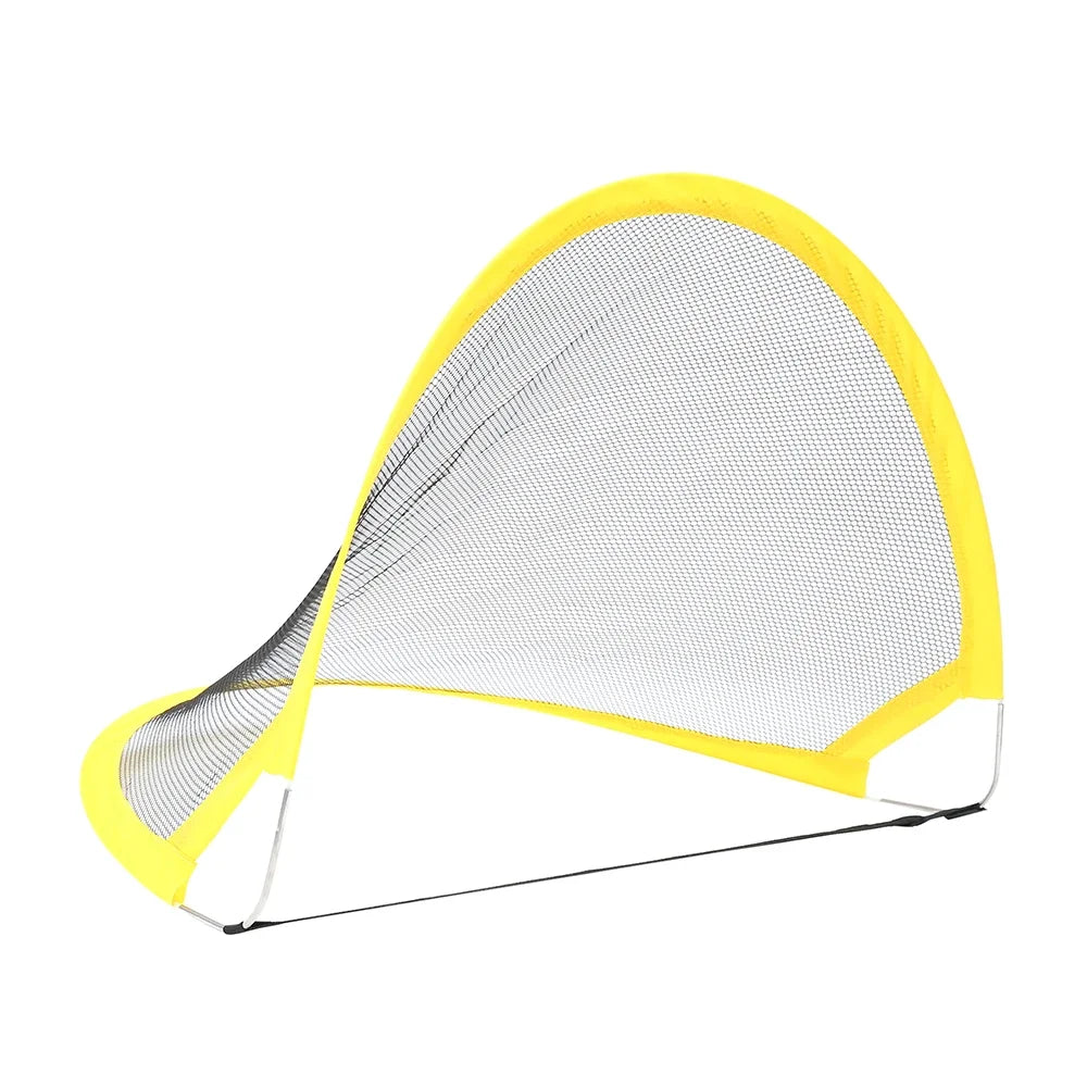 Folding Training Goal Net Kids Portable Indoor Outdoor Football Plaything Practice With Inflatable Soccer and Pump Kits