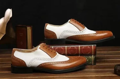 Men's Plus Size Lace Up Dress Shoes Point Toe Business Formal Wedding