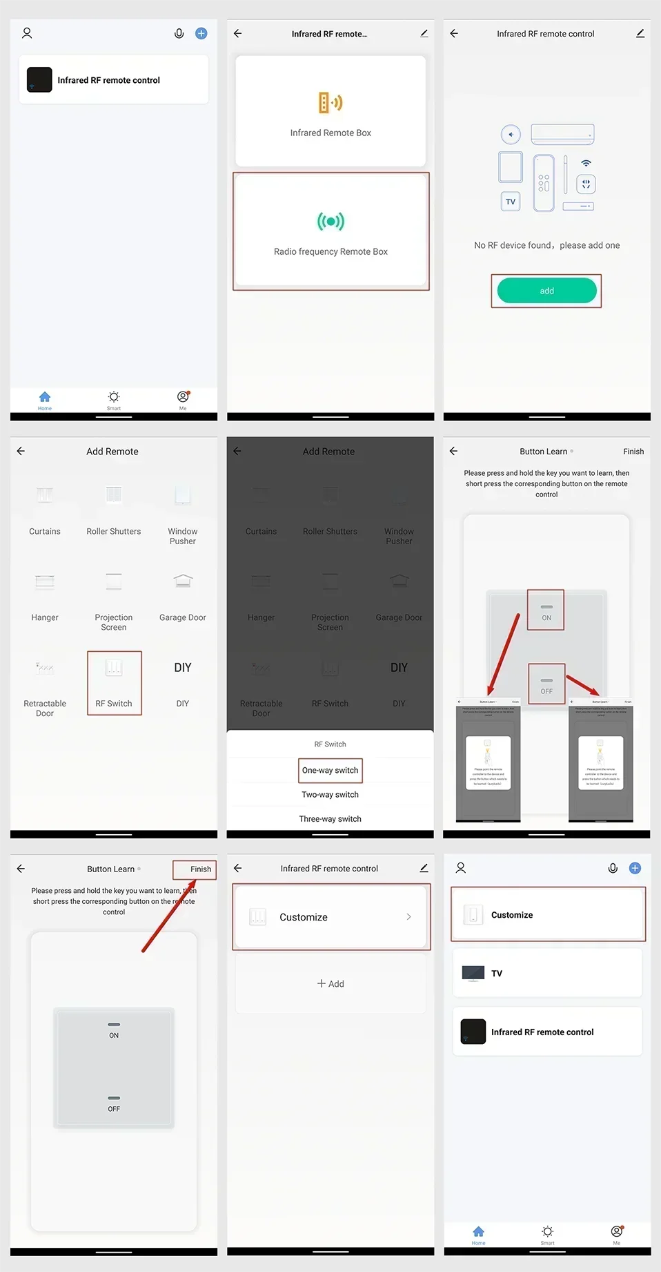 Tuya WiFi IR RF Remote Control 315 433 MHz Universal For All Air Conditioner TV LG Smart Life App Work with Alexa