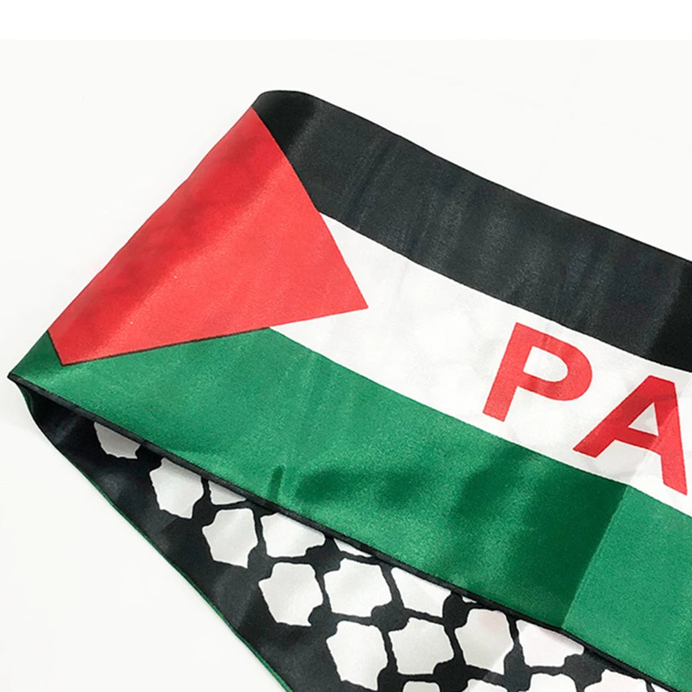 Double Side Palestine Shawl Waterproof Palestinian National Flag Shawl Sunproof Colorfast for Football Team