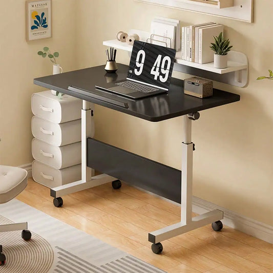 Adjustable Height Mobile Standing Desk with Wheels, Stand Up Desk for Home Office, Rolling Laptop Computer Workstation Table
