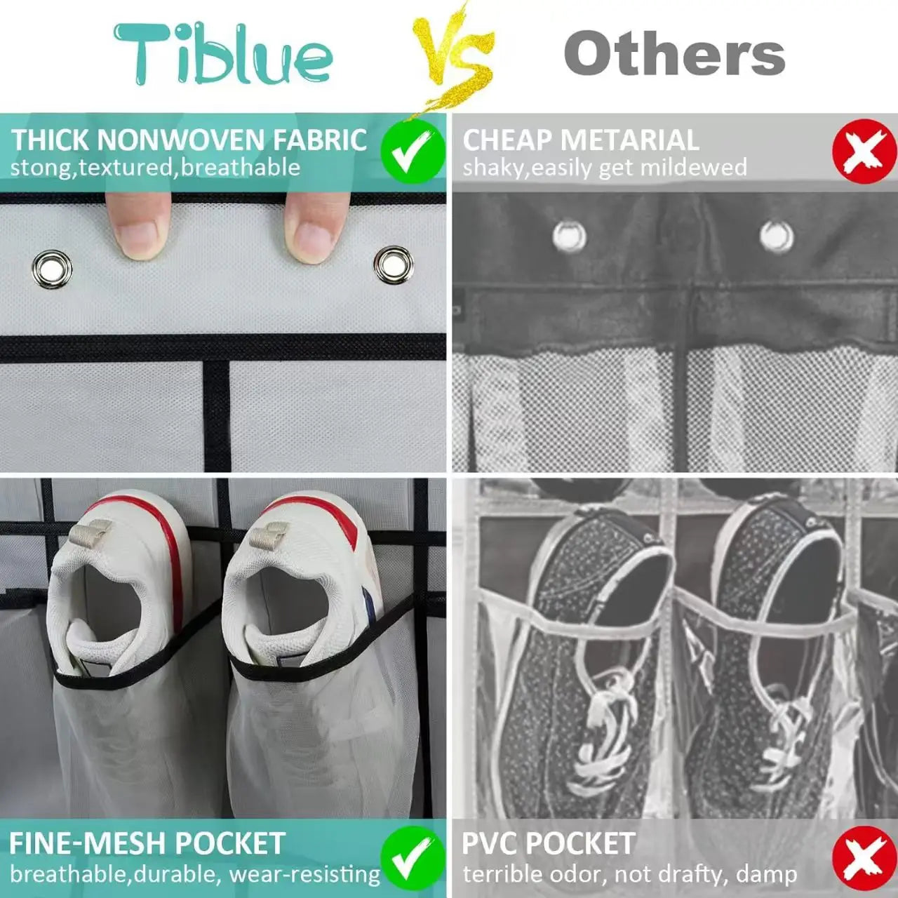 Over The Door Shoe Rack With12/14/24/28/35/40 Large Mesh Pockets Hanging Shoe Organizer For Closet Hanging Shoe Rack Holder