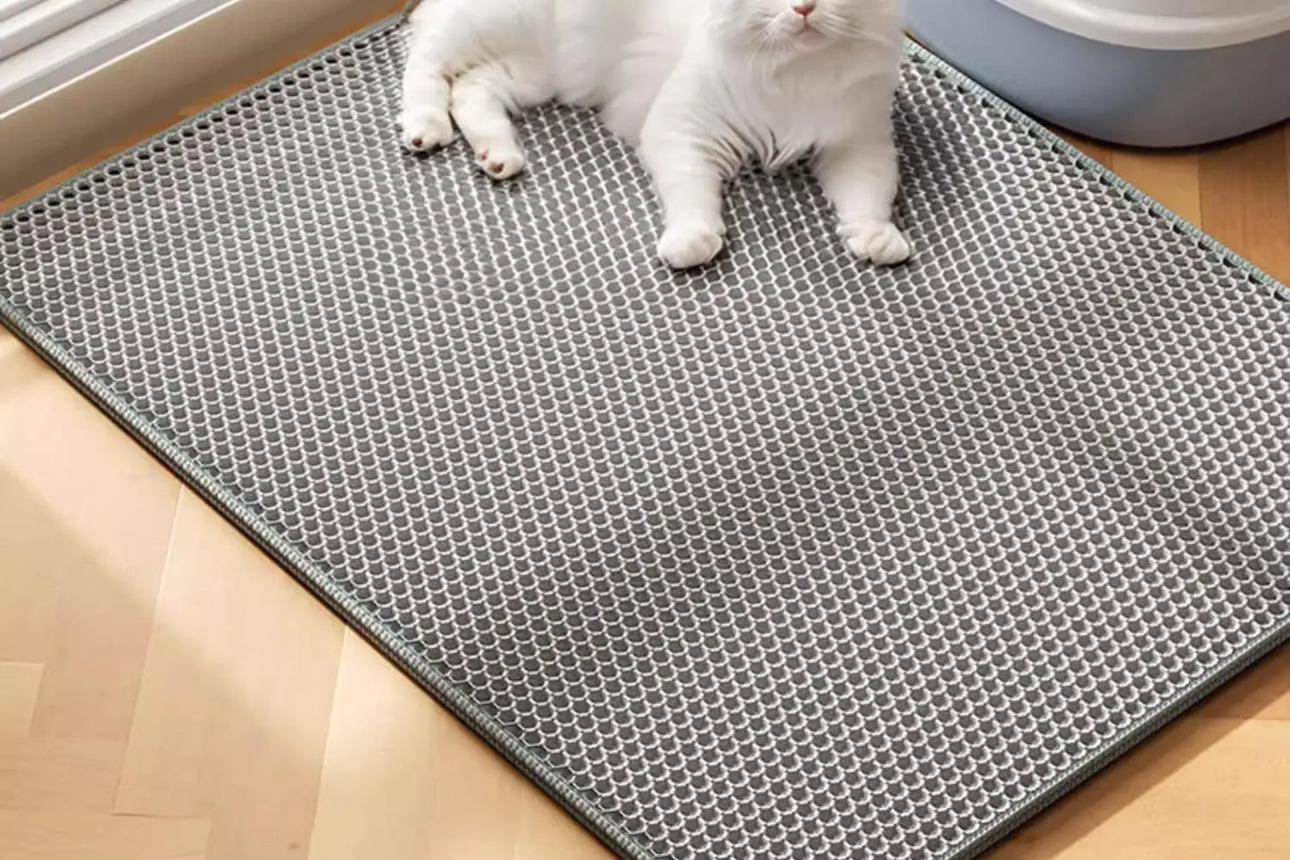 Extra Large Waterproof Cat Litter Mat – Non-Slip, Washable