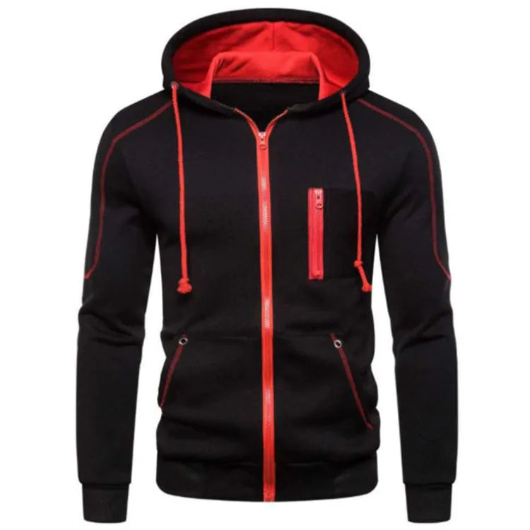 2024 Men's Hooded Jackets Coats Zipper Fashion Brand Hoodies Mens Outerwear Casual Hoodies Sweatshirts Male