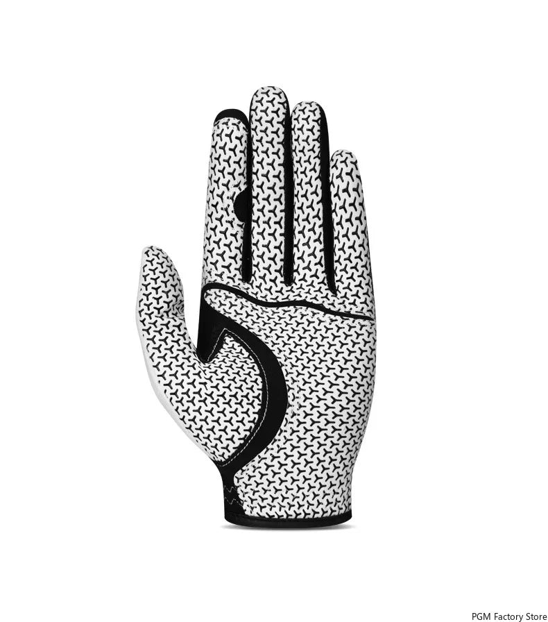 PGM Professional Golf Gloves Microfiber Cloth Fabric Breathable Non-Slip Club Swing Putting Training Glove ST037