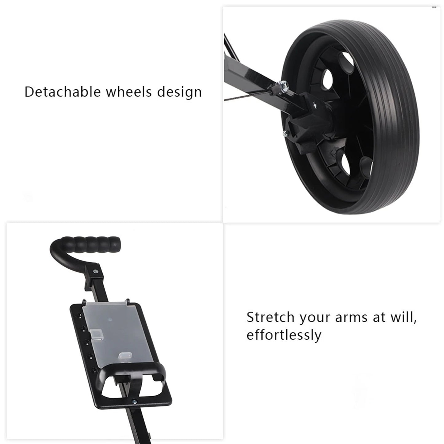 Foldable Golf Trolley Multifunctional 2‑Wheel Push Pull Cart Course Equipment