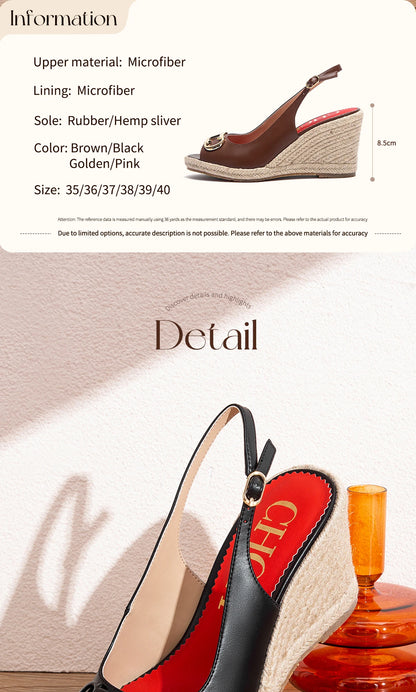 Women's Wedge Sandals Fish Mouth Open Toe Platform High Heel 8.5cm Summer Formal