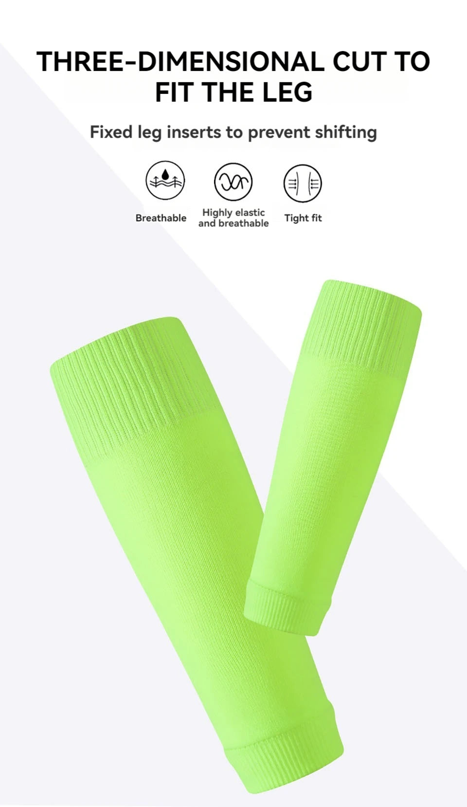 Loogdeel 1 Pair Breathable Calf Compression Sleeve Professional High-quality Soccer Socks For Running Football Basketball