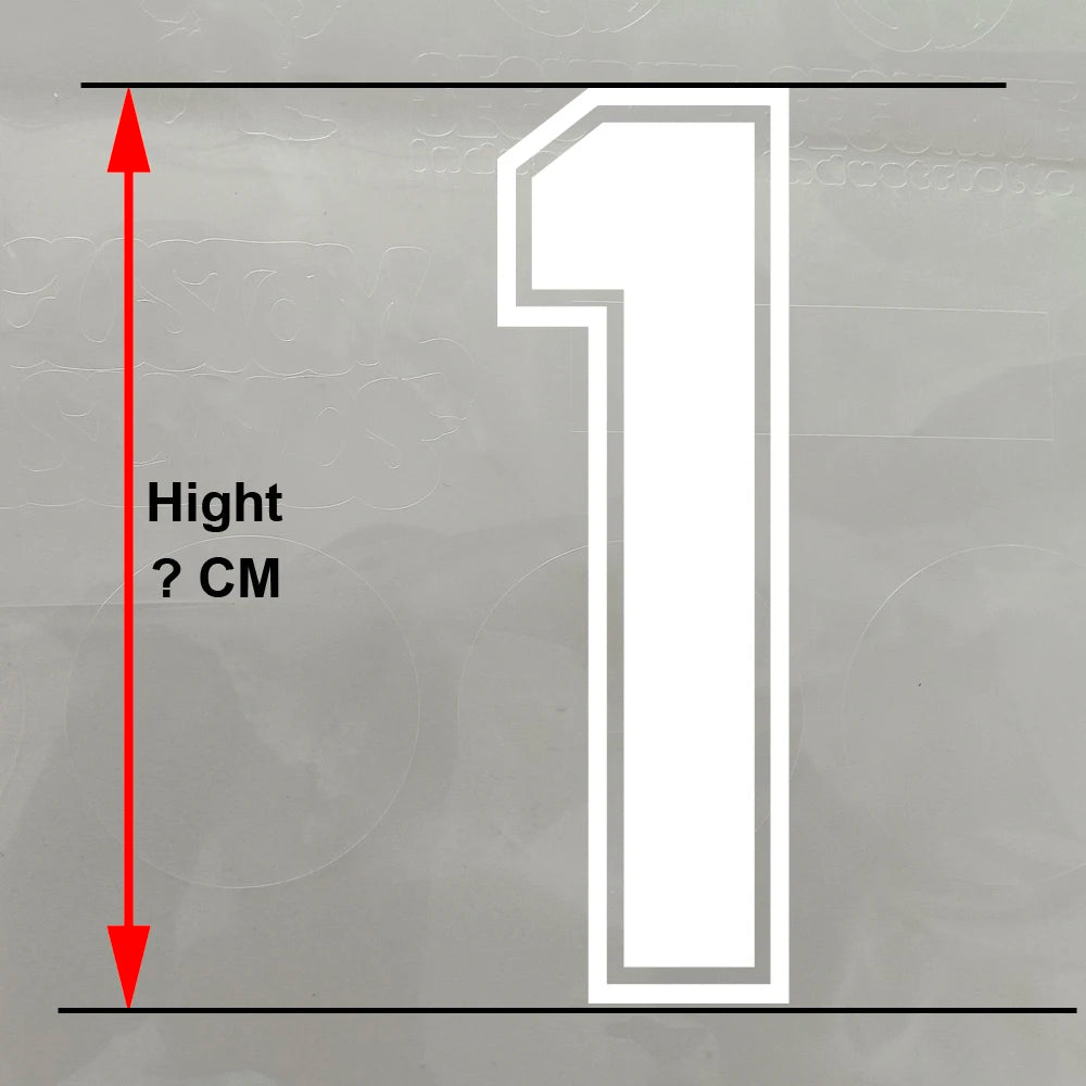 White Black Men Kids Number Iron on Patches Letter DIY Basketball Football Jersey Number Boys Gilrs Clothes Hot Transfer Sticker