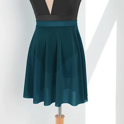 Women Soft Mesh Ballet Skirt Black Dance Skirts Elastic Waist Ballerina Wear, Pull on