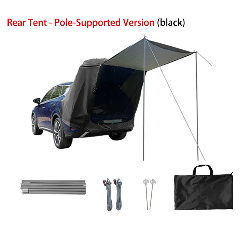 Car Rear Extension Tent With Canopy For Outdoor Camping