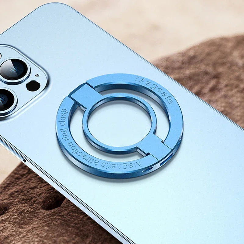 Magnetic Ring Phone Stand series Alloy Desk Buckle Holder Magsafe Foldable Removable Mobile Phone Bracket for iphone 15 14 13 12