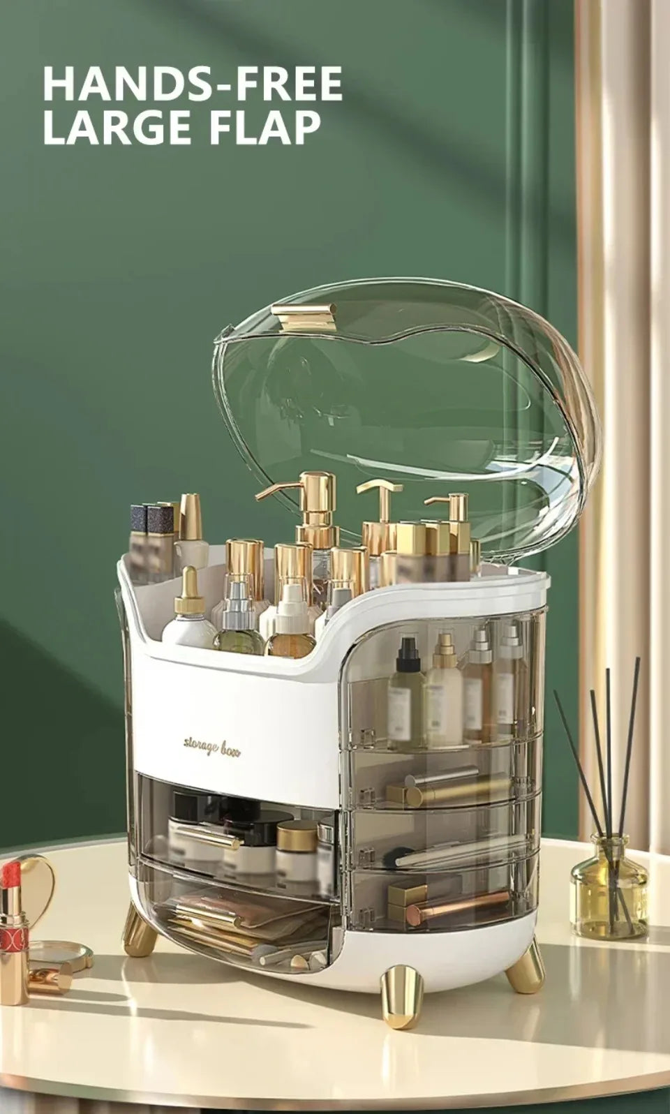 Transparent Makeup & Jewelry Organizer – Desktop Storage Box