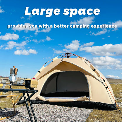 Outdoor Automatic Quick-Opening Tent, 4-Person, Rainproof Sunshine-Proof Shelter