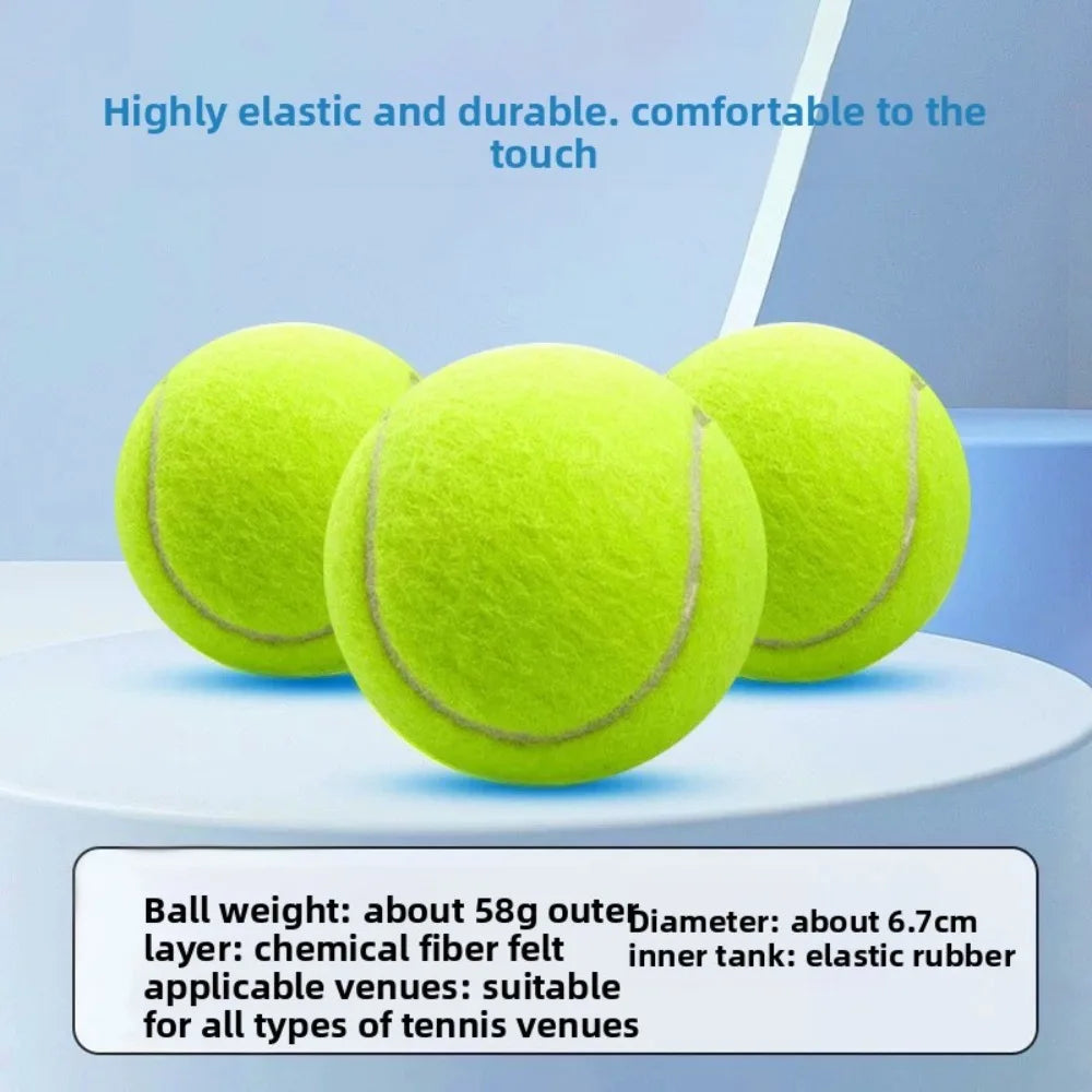 1/3/5pcs 5/3/1pcs High Elasticity Tennis Ball Elementary Match Training Durable Ball Fans Practice Durable Tennis Ball