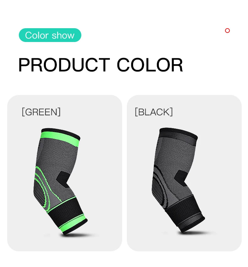 1 PC Elbow Support Elastic Gym Fitness Nylon Protective Pad Absorb Sweat Sports Safety Basketball Game Arm Sleeve Elbow Brace