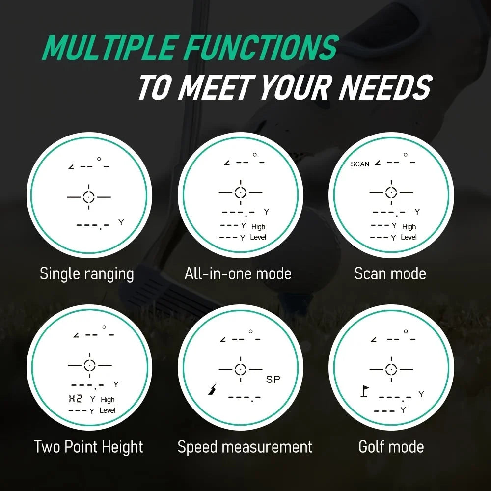 Nohawk Hunting Rangefinder 1000M Multifunctional Range Finder with USB-C Charging Monoculars Telescope for Hunting and Golfing