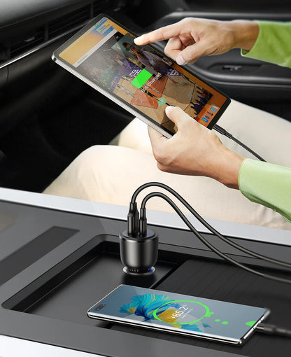 Car Charger USB C USB A PD QC 3 PPS 60W Fast Charge