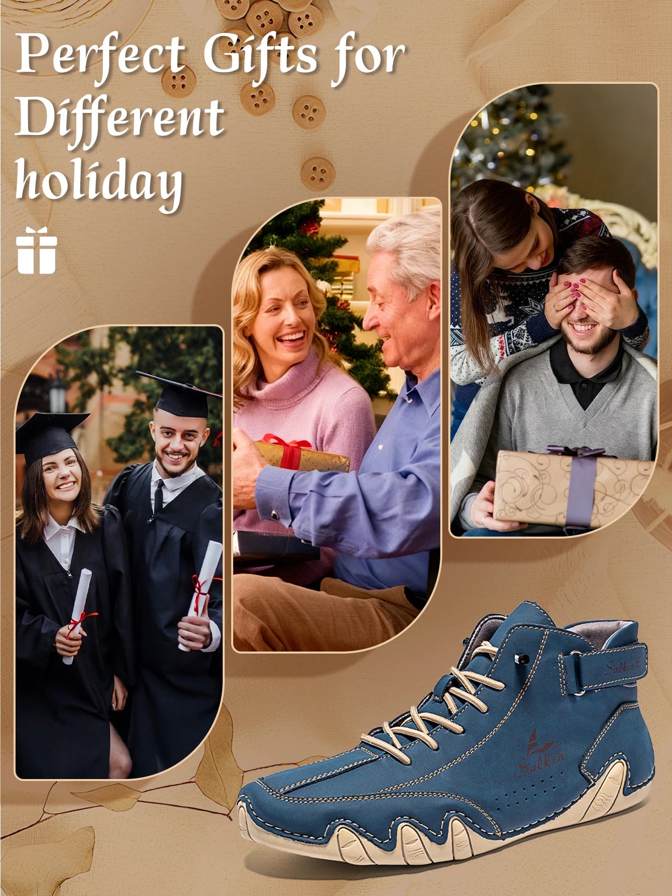 Handmade Outdoor Men Boots Men Casual Leather Shoes Autumn Retro Breathable Casual Men's Sneakers Fashion Lace Up Ankle Boots