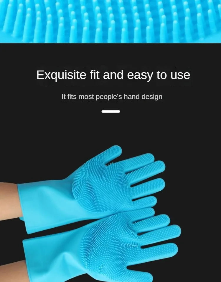 Magic Silicone Pet Bathing Gloves