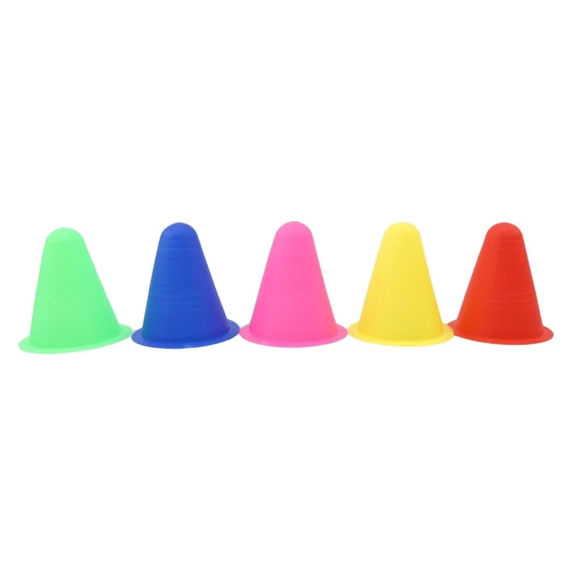10Pcs/Set Skate Marker Training Road Cones Roller Football Soccer Rugby Training Soft Tower Skating Obstacle Roller Skate Pile