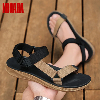 Men's Sandals Arch Support, Antiskid, Open Toe, Fabric Upper, Rubber Outsole