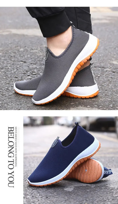 Men's Mesh Breathable Casual Running Shoes with Soft Rubber Sole