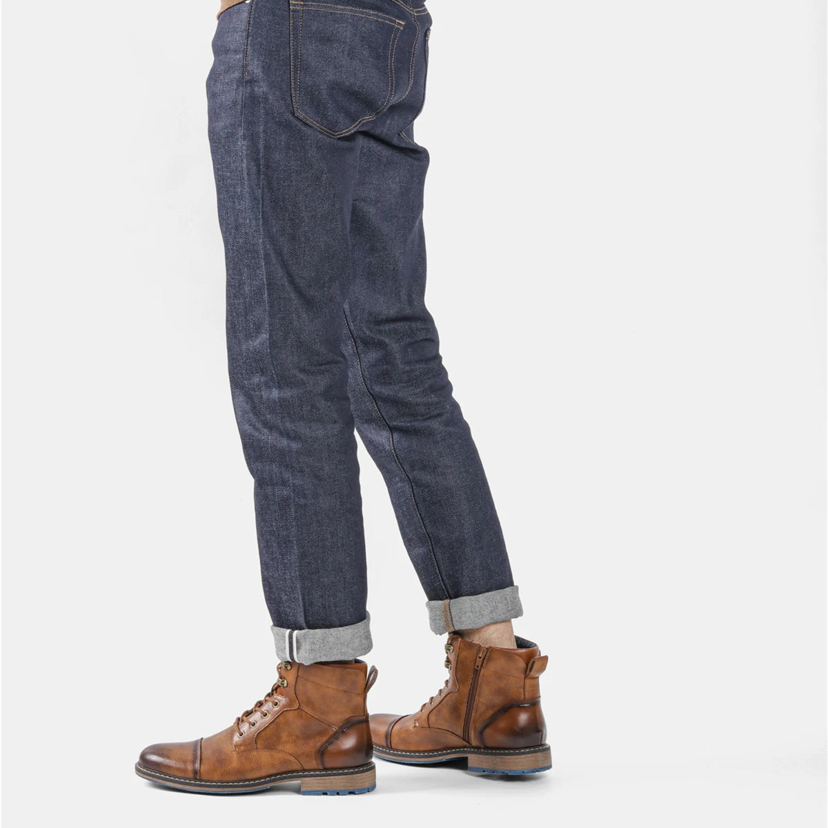 Men's Retro Leather Ankle Boots For Spring Size 7-13