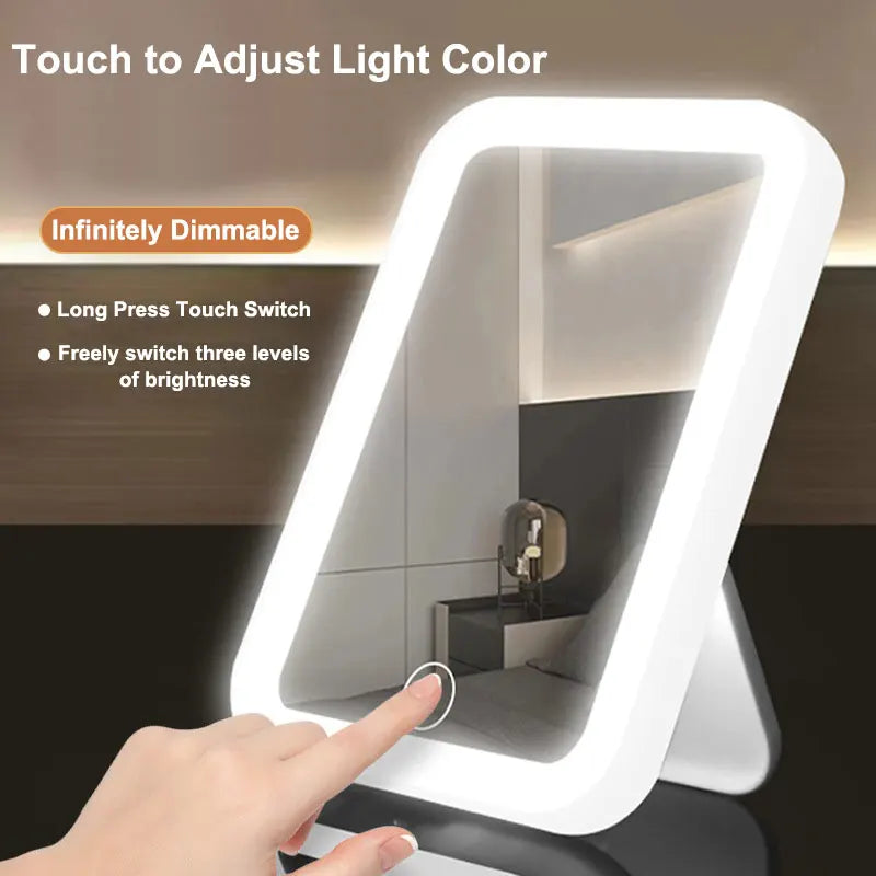 LED Desktop Makeup Mirror with Light