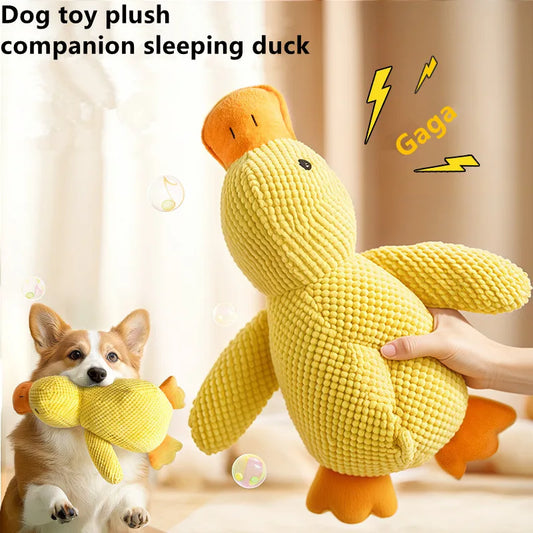 Pet Plush Calming Duck Toy for Dogs – Soft Squeaky Chew Toy for Puppies & Teeth Cleaning
