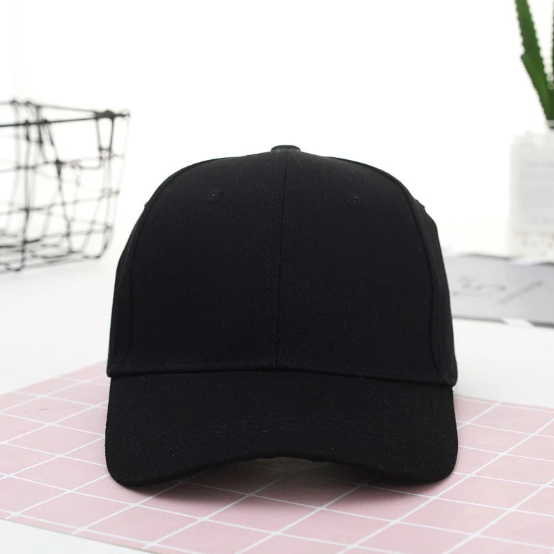 Unisex Simple Black Baseball Cap Solid Color Golf Hat Cotton Caps Hats Casual Hip Hop Dad Hats For Men Women