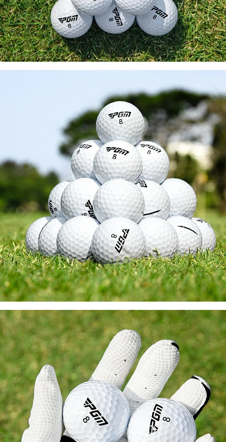 PGM 10pcs Golf Practice Range Special Double Layered Balls Strap Aiming Line High Rebound Long Distance Low Inverted Spin Q031