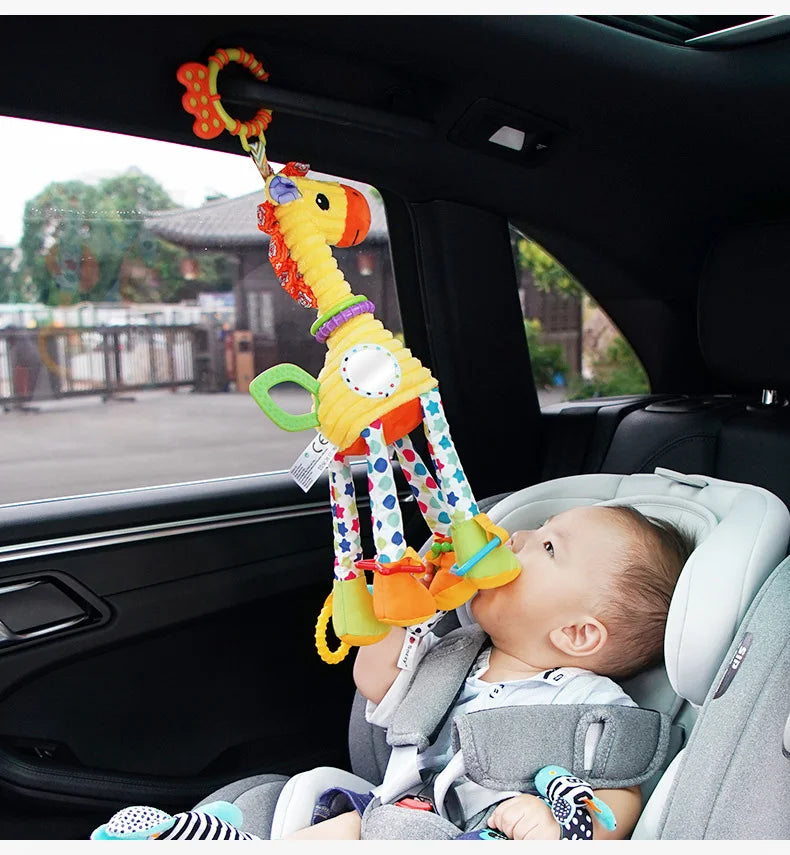 Elephant Plush Lovey With Bell And Rattle 33x20cm Soft Baby Toy