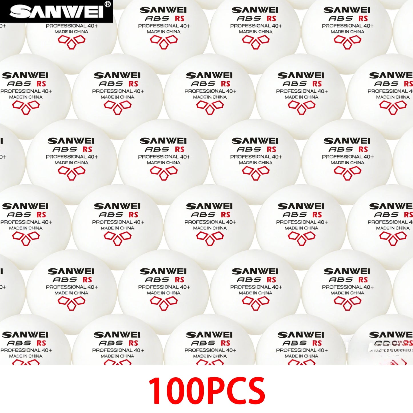 Original SANWEI ABS New Material 40+ Table Tennis Balls 50/100PCS Professional Ping Pong Balls For Training Table Tennis Balls