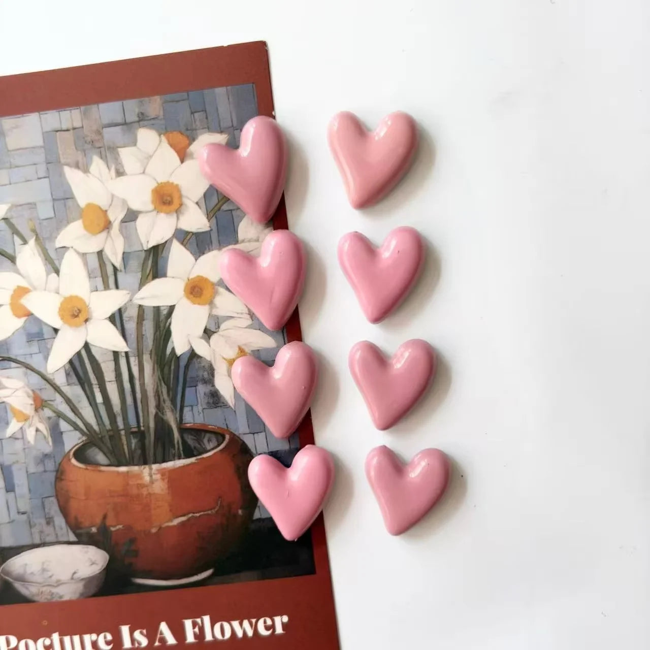 6 /12Pcs Heart-shaped Fridge Magnets, Cute Little Hearts, Decorative Stickers, Home Kitchen, Office Whiteboard Decorative Gifts