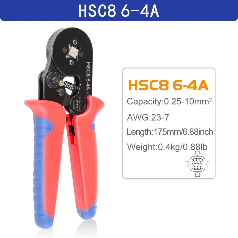 Crimping Pliers Ferrule Sleeves Tubular Terminal Tools HSC8 6-4A/6-6A/16-6E Wire Crimper Household Electrical Sets