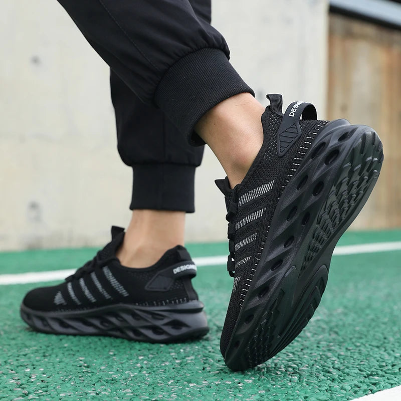 Men Shoes Comfortable Unisex Sneakers Breathable Couple Running Shoes Women Tennis Sports Shoe Size 37-47 Yellow Walking Sneaker