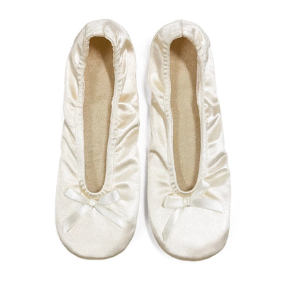 Women Ballet Flats Indoor Lightweight With Soft Foam Insole Bow Knot