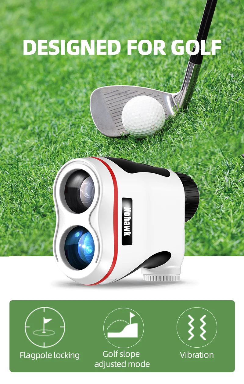 Nohawk Professional Golf Laser Rangefinder with Slope Compensation Distance Lazer Meter for G Sport Hunting Survey