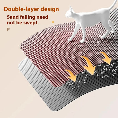 Extra Large Waterproof Cat Litter Mat Non-Slip Washable