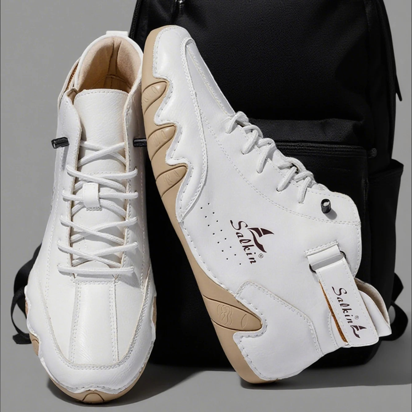 Handmade Outdoor Men Boots Men Casual Leather Shoes Autumn Retro Breathable Casual Men's Sneakers Fashion Lace Up Ankle Boots