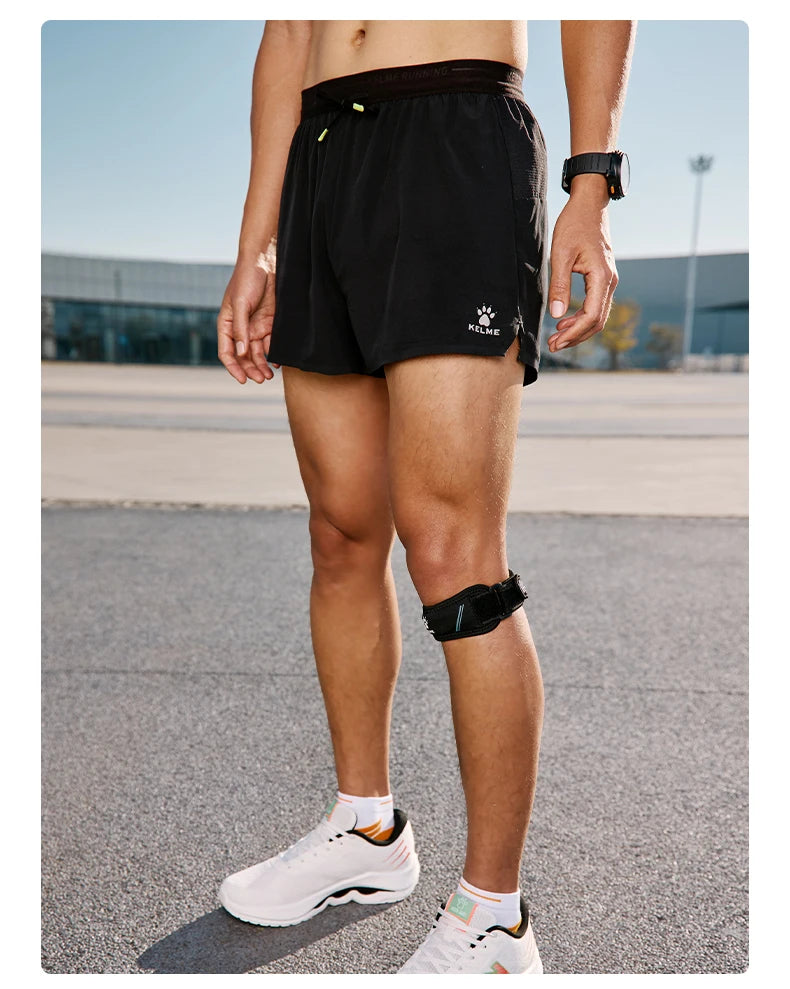 Kelme Men's Running Shorts Moisture Wicking Quick-drying Pants Marathon Training Shorts Outdoor Sports Woven Shorts